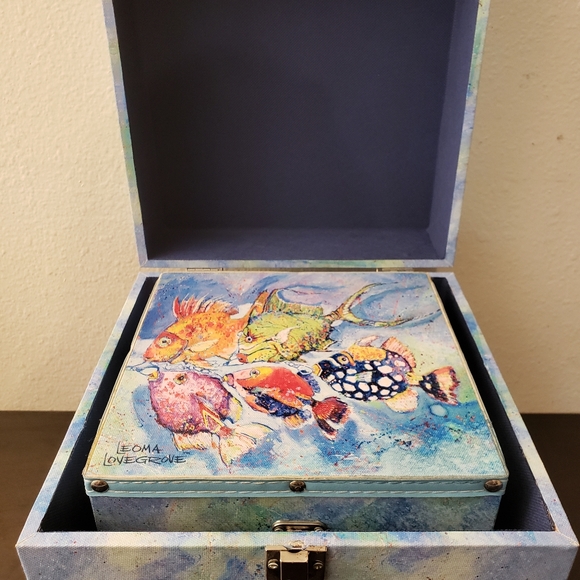 Decorative Fish Art Keepsake Boxes Set of 2. - Picture 4 of 7